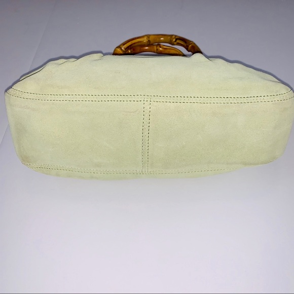Loft Suede Mini Handbag With Bamboo Handles - Picture 3 of 6